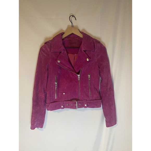 BLANKNYC Jackets & Blazers - Blank NYC Pink Suede Moto Jacket Edgy Size XS